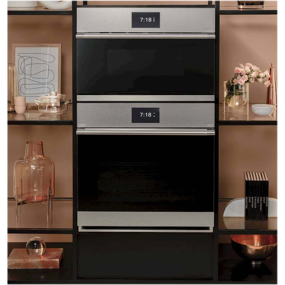 Café - 30" Built-In Single Electric Convection Wall Oven - Platinum Glass