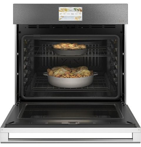 Café - 30" Built-In Single Electric Convection Wall Oven - Platinum Glass