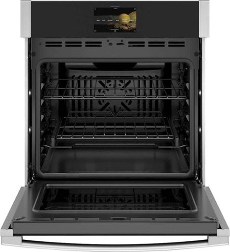 GE Profile - 27" Smart Built-In Single Electric Convection Wall Oven with No Preheat Air Fry - Stainless Steel