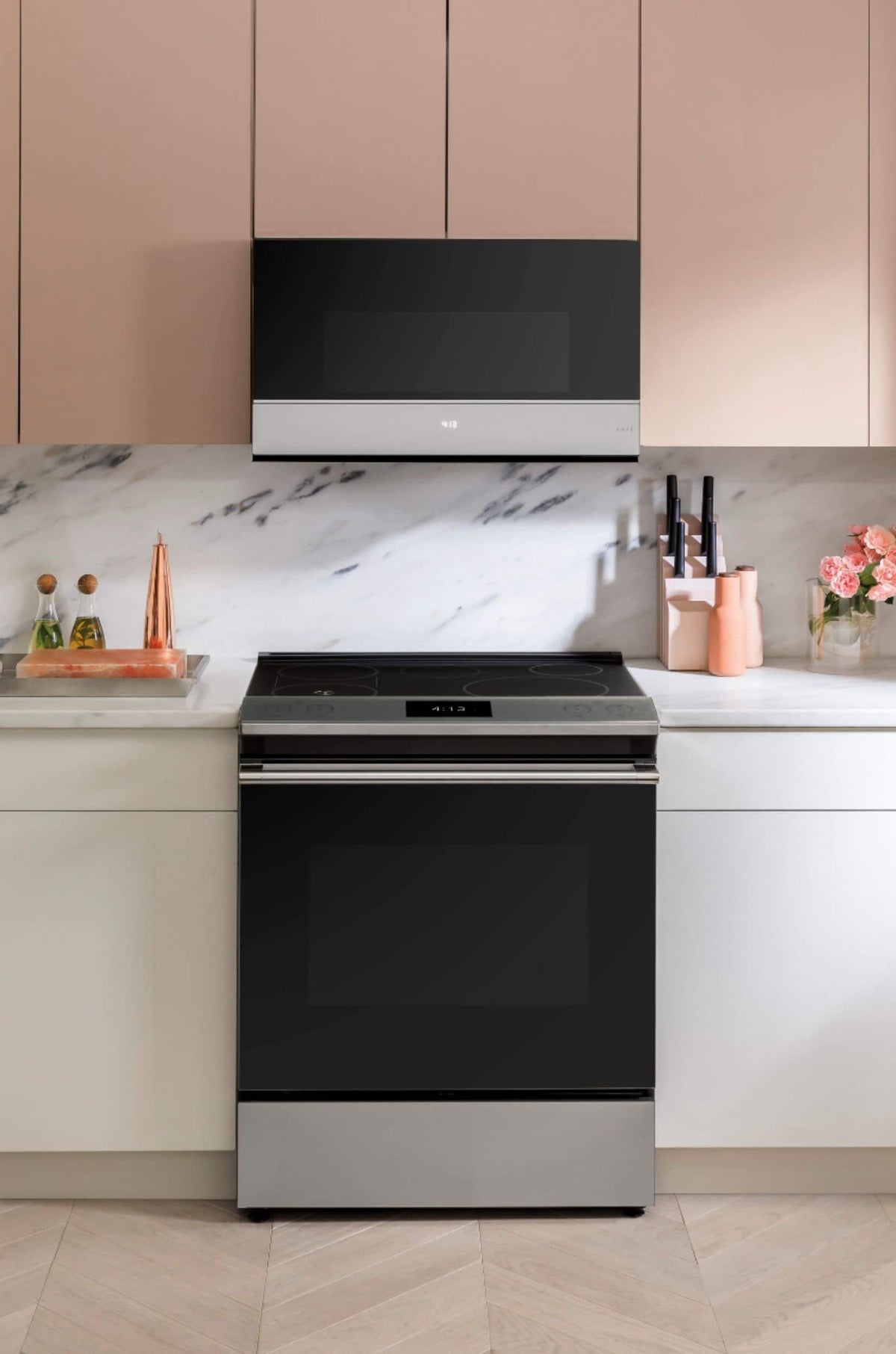 Café - 2.1 Cu. Ft. Over-the-Range Microwave with Sensor Cooking and Wi-Fi - Platinum Glass
