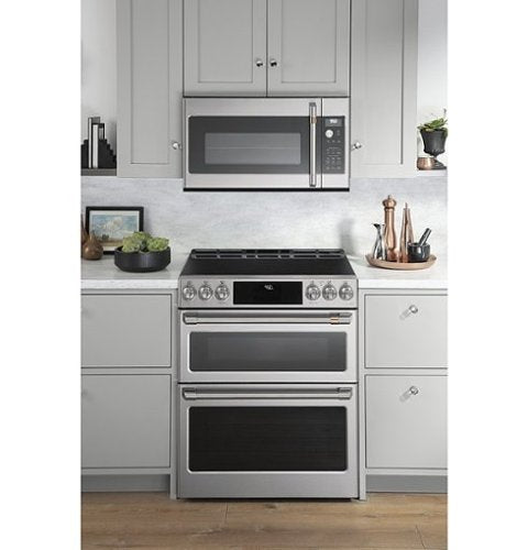 Café - 2.1 Cu. Ft. Over-the-Range Microwave with Sensor Cooking and Turntable - Stainless Steel