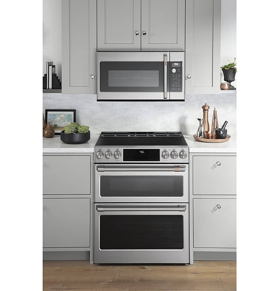 Café - 2.1 Cu. Ft. Over-the-Range Microwave with Sensor Cooking and Turntable - Stainless Steel