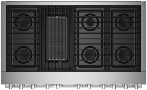 JennAir - 48 in. Wide 6 Burner NOIR 6.3 Cu. Ft. Self-Cleaning Freestanding Dual Fuel Convection Range - Stainless Steel