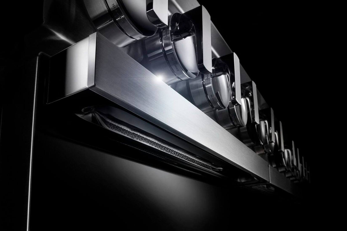 JennAir - 36 in. Wide 4 Burner NOIR 5.1 Cu. Ft. Self-Cleaning Freestanding Dual Fuel Convection Range - Stainless Steel