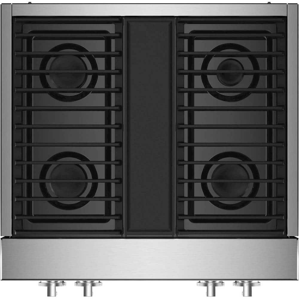 JennAir - 30 in. Wide 4 Burner NOIR Built-In Gas Cooktop - Floating Glass Black