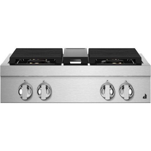 JennAir - 30 in. Wide 4 Burner NOIR Built-In Gas Cooktop - Floating Glass Black
