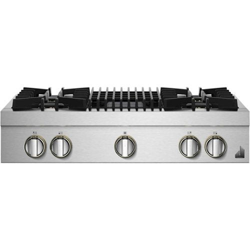 JennAir - 36 in. Wide 4 Burner RISE Built-In Gas Cooktop - Stainless Steel