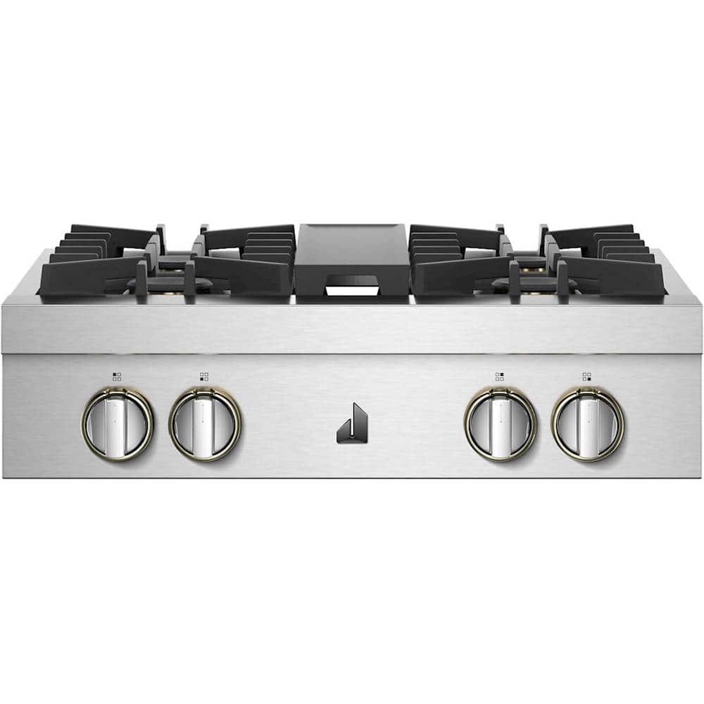 JennAir - 30 in. Wide 4 Burner RISE Built-In Gas Cooktop - Stainless Steel
