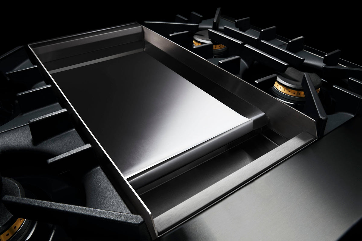 JennAir - 36 in. Wide 4 Burner NOIR Built-In Gas Cooktop with Griddle - Stainless Steel