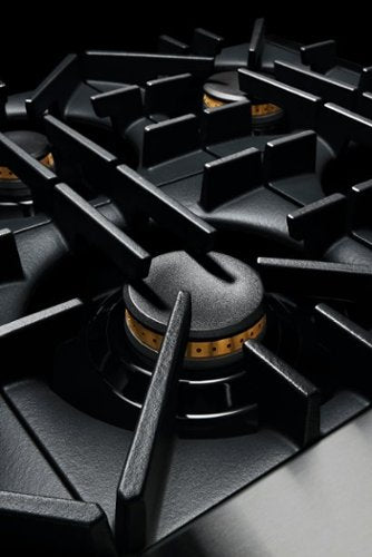 JennAir - 48 in. Wide 6 Burner NOIR Built-In Gas Cooktop with Grill - Stainless Steel