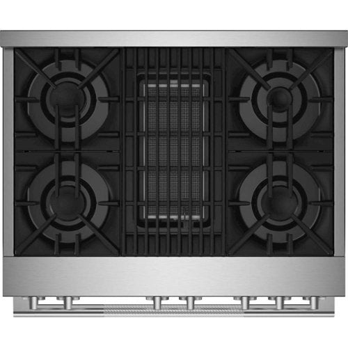 JennAir - 36 in. Wide 4 burner RISE 5.1 Cu. Ft. Freestanding Gas Convection Range - Stainless Steel