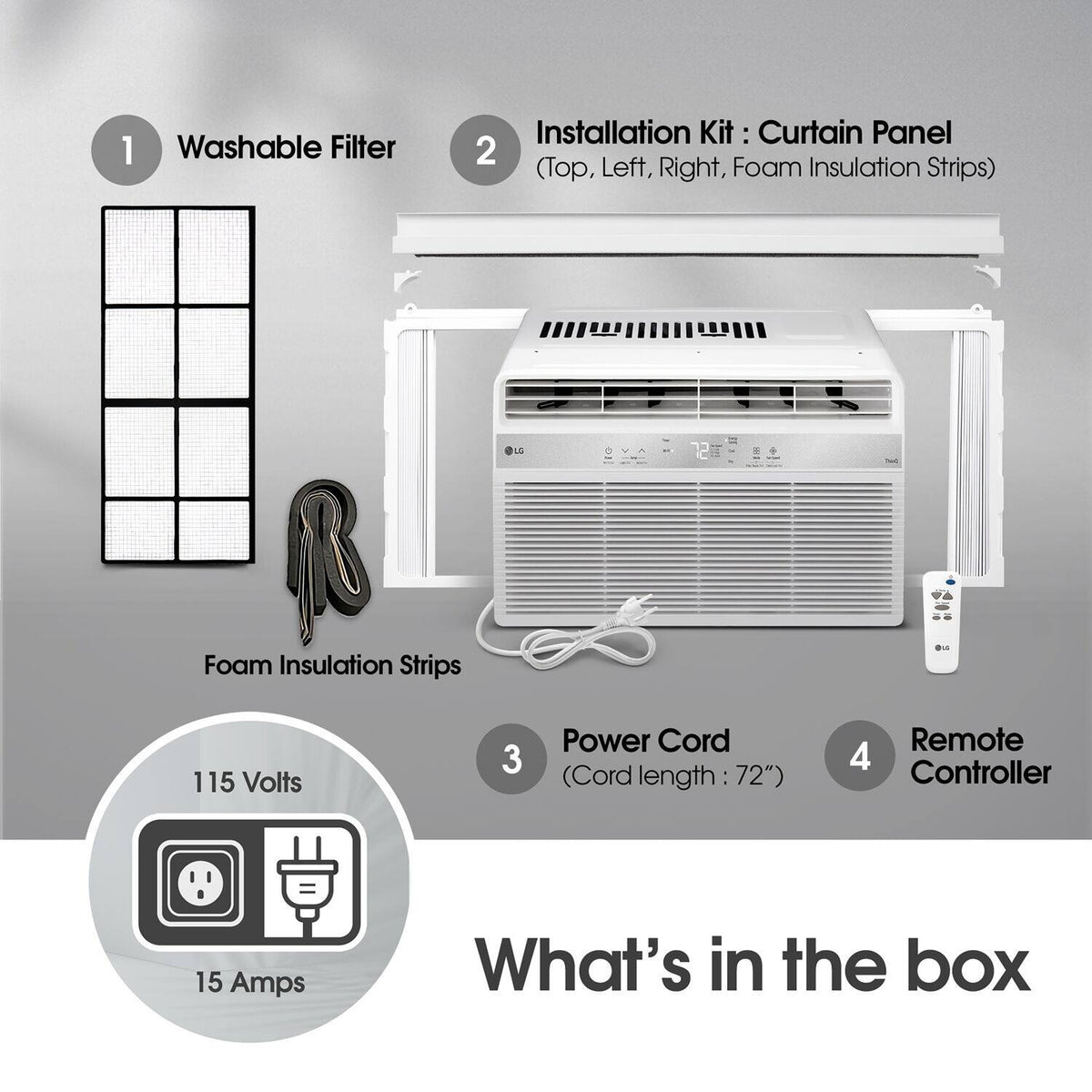 LG - 150 Sq. Ft. 5,000 BTU Window Air Conditioner - White