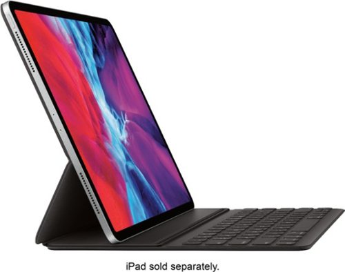 Apple - Geek Squad Certified Refurbished Smart Keyboard Folio for 12.9-inch iPad Pro (3rd Gen 2018) and (4th Gen 2020) - Black