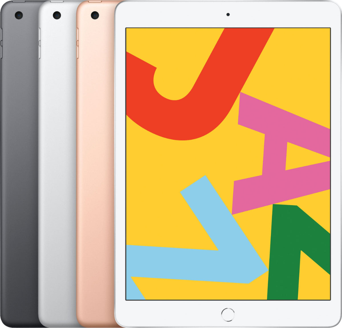 Apple - Geek Squad Certified Refurbished iPad (7th Generation) with Wi-Fi + Cellular - 32GB (Unlocked) - Silver