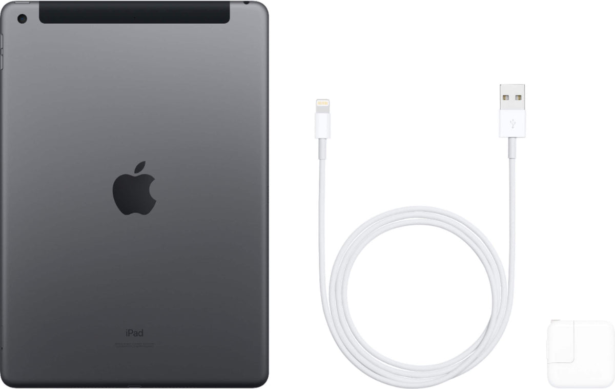 Apple - Geek Squad Certified Refurbished iPad with Wi-Fi + Cellular - 128GB (Unlocked) - Space Gray