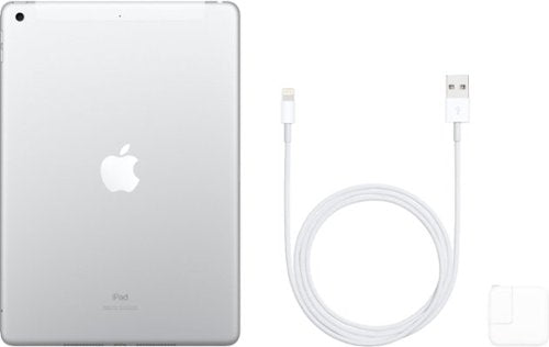 Apple - Geek Squad Certified Refurbished iPad with Wi-Fi + Cellular - 128GB (Unlocked) - Silver