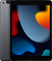 Apple - Geek Squad Certified Refurbished 10.2-Inch iPad (9th Generation) with Wi-Fi + Cellular - 64GB - Space Gray (Unlocked)