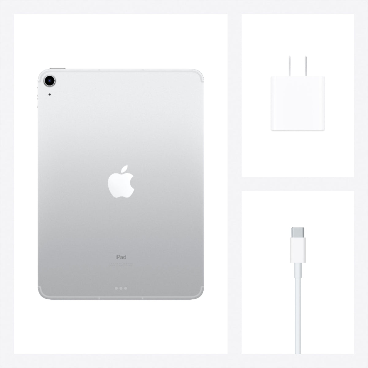 Apple - Geek Squad Refurbished Good - 10.9-Inch iPad Air - (4th Generation) with Wi-Fi + Cellular - 64GB - Silver (Unlocked)