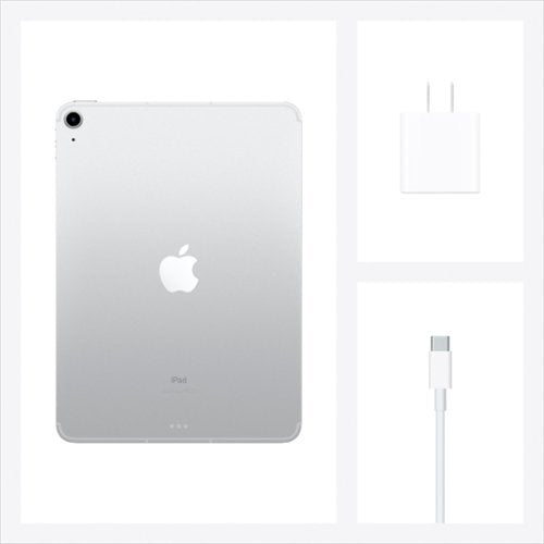 Apple - Geek Squad Refurbished Good - 10.9-Inch iPad Air - (4th Generation) with Wi-Fi + Cellular - 64GB - Silver (Unlocked)