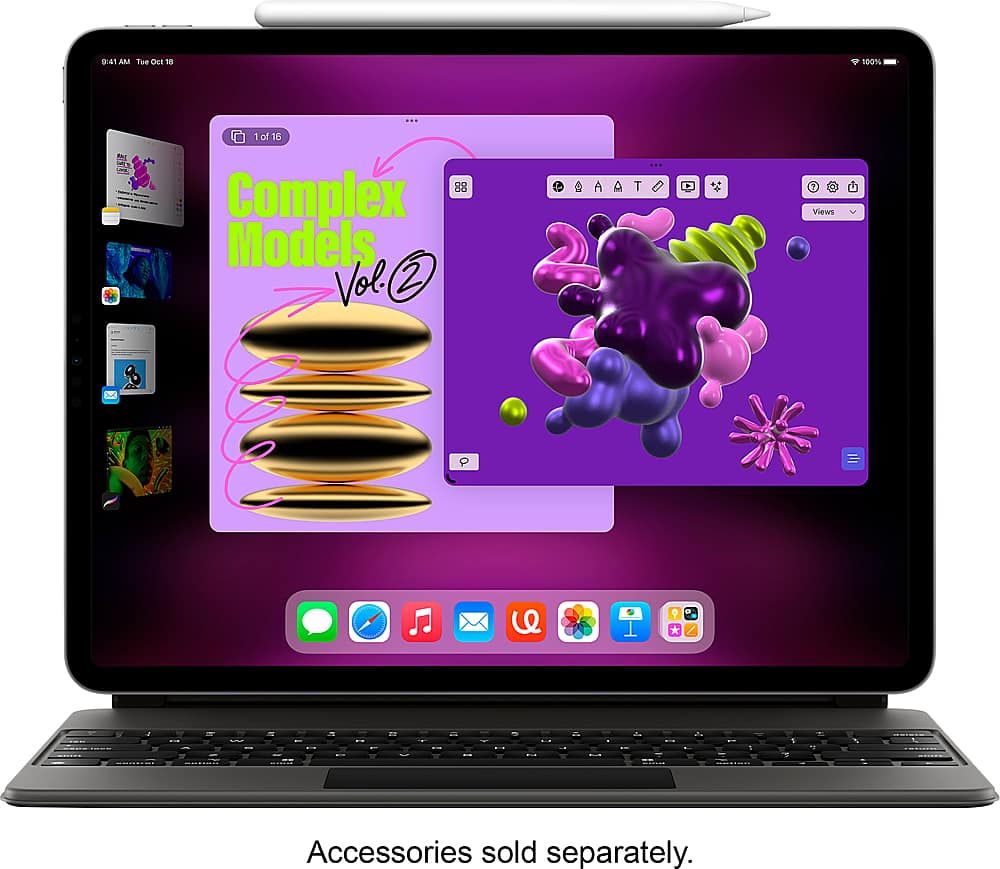 Apple - Geek Squad Certified Refurbished 12.9-Inch iPad Pro (6th Generation) M2 Wi-Fi + Cellular - 256GB - Space Gray (Unlocked)