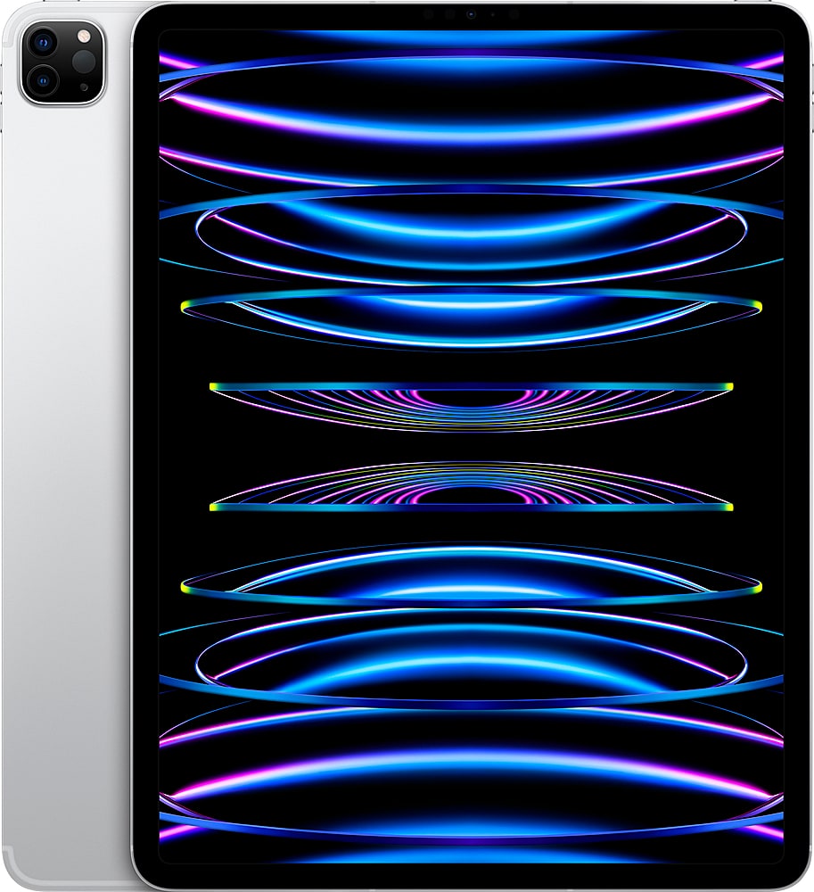 Apple - Geek Squad Certified Refurbished 12.9-Inch iPad Pro (6th Generation) M2 chip Wi-Fi + Cellular - 256GB - Silver (Unlocked)