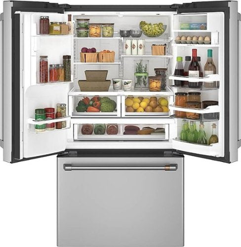 Café - 36 in. Wide 27.8 Cu. Ft. French Door Smart Refrigerator with Hot Water Dispenser - Stainless Steel