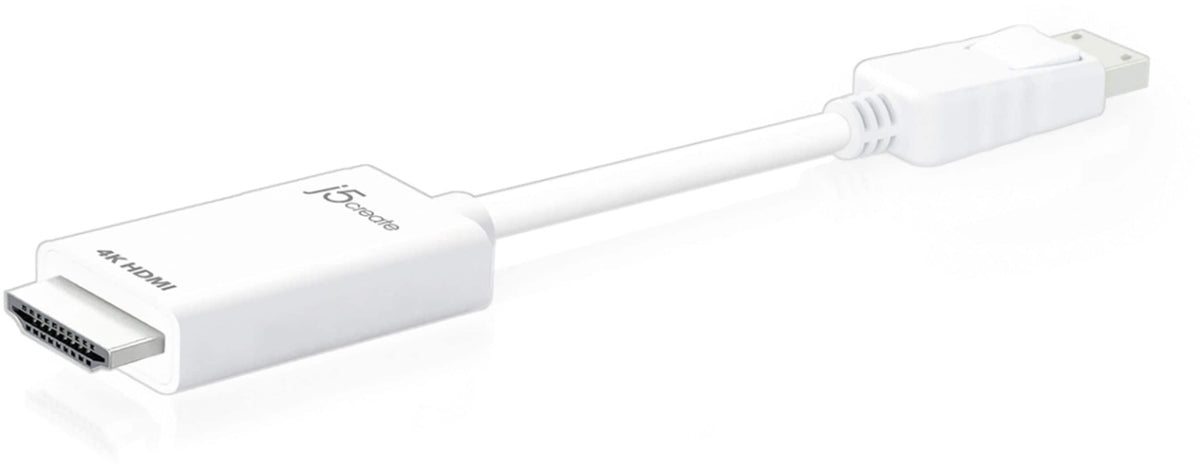 j5create - 4K HDMI DisplayPort Cable - White