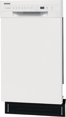Frigidaire - 18" Compact Front Control Built-In Stainless Steel Tub Dishwasher, 52 dBA - White