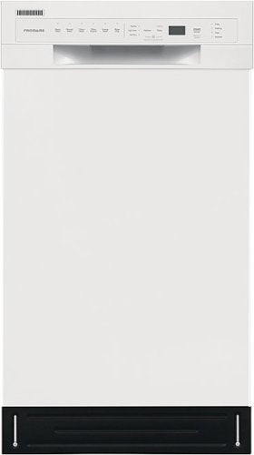 Frigidaire - 18" Compact Front Control Built-In Stainless Steel Tub Dishwasher, 52 dBA - White
