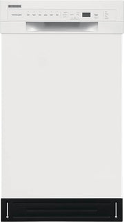Frigidaire - 18" Compact Front Control Built-In Stainless Steel Tub Dishwasher, 52 dBA - White