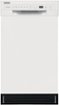 Frigidaire - 18" Compact Front Control Built-In Stainless Steel Tub Dishwasher, 52 dBA - White