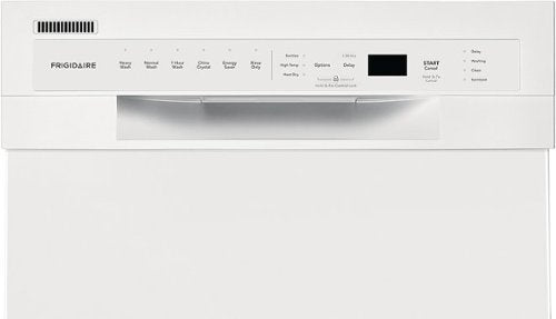 Frigidaire - 18" Compact Front Control Built-In Stainless Steel Tub Dishwasher, 52 dBA - White