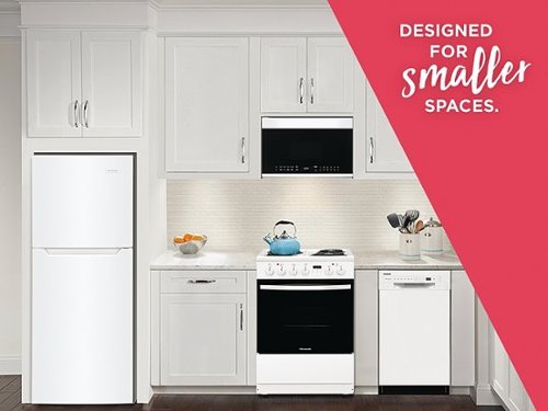 Frigidaire - 18" Compact Front Control Built-In Stainless Steel Tub Dishwasher, 52 dBA - White