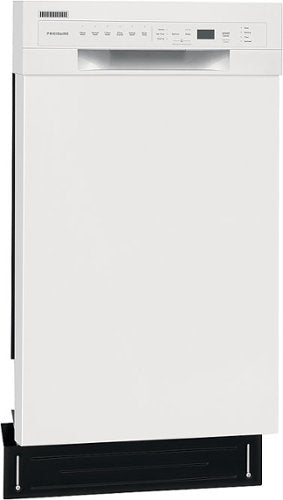 Frigidaire - 18" Compact Front Control Built-In Stainless Steel Tub Dishwasher, 52 dBA - White