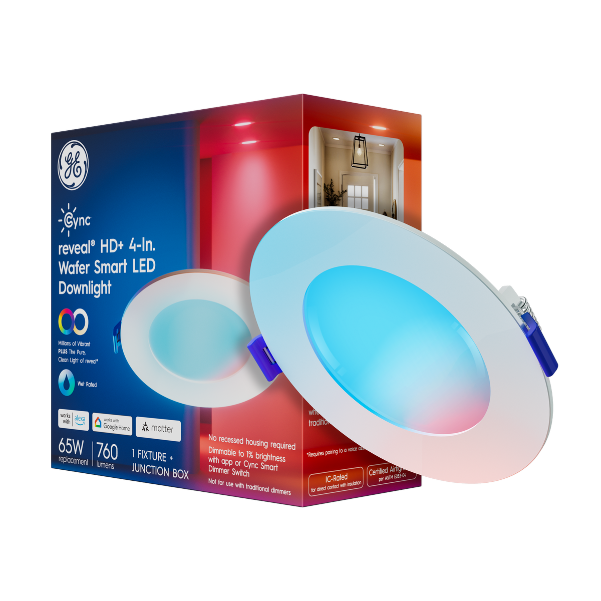 Cync - Reveal Wafer Light 4in - Full Color