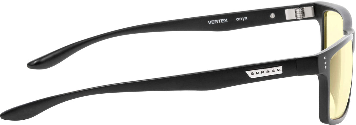 GUNNAR - Vertex Computer Glasses with Blue Light Reduction , Amber Lenses - Onyx