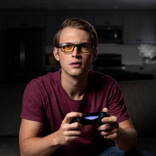 GUNNAR - Vertex Computer Glasses with Blue Light Reduction , Amber Lenses - Onyx