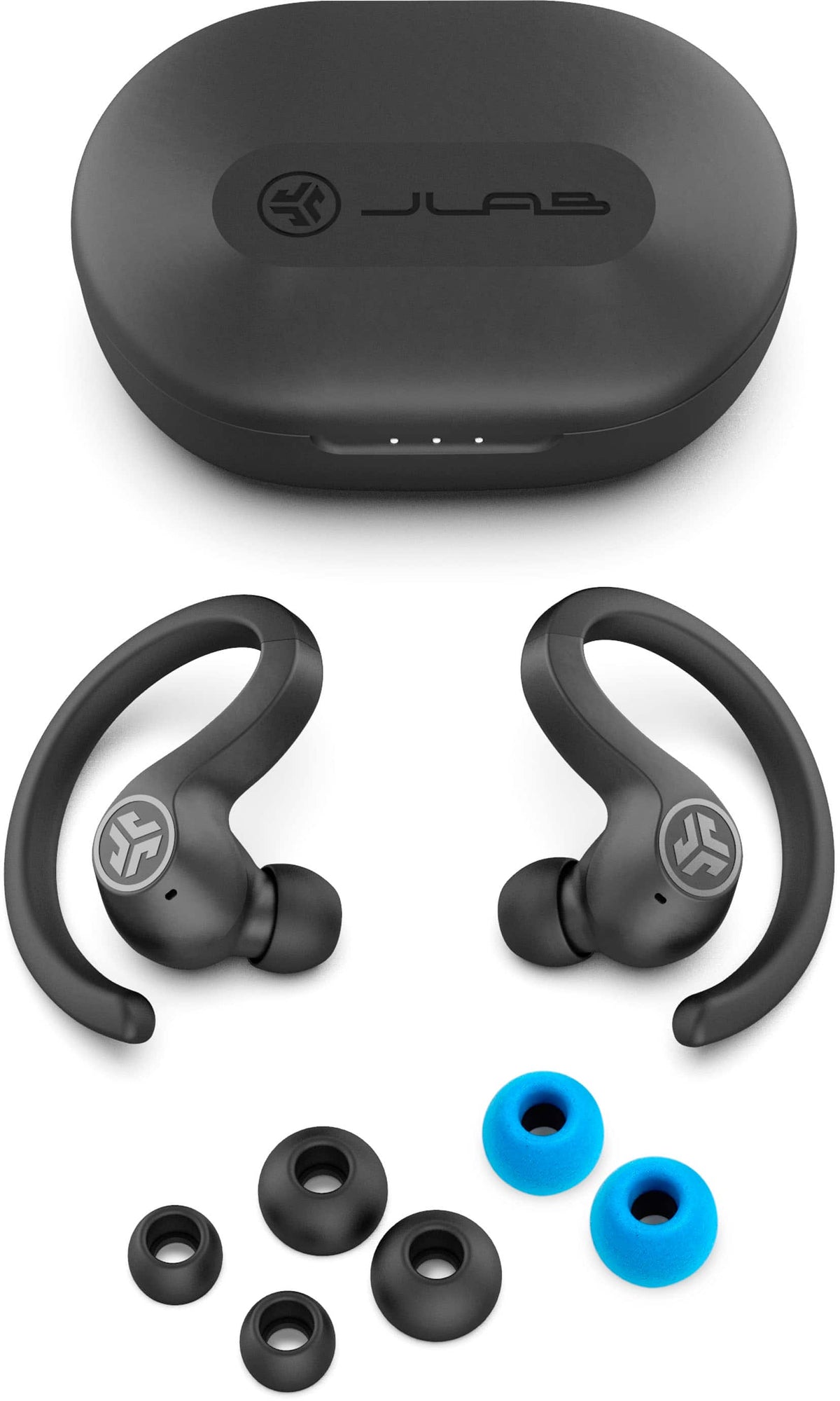 JLab - JBuds Air Sport True Wireless Earbuds - Black