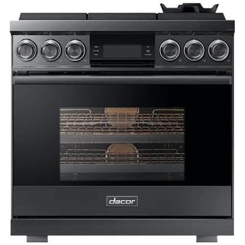 Dacor - 36 in. Wide 6 Burner Contemporary 5.4 Cu. Ft. Self-Cleaning Freestanding Gas Convection Range, LP Convertible - Graphite