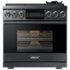Dacor - 36 in. Wide 6 Burner Contemporary 5.4 Cu. Ft. Self-Cleaning Freestanding Gas Convection Range, LP Convertible - Graphite
