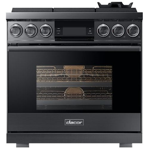 Dacor - 36 in. Wide 6 Burner Contemporary 5.4 Cu. Ft. Self-Cleaning Freestanding Gas Convection Range, LP Convertible - Graphite