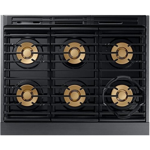 Dacor - 36 in. Wide 6 Burner Contemporary 5.4 Cu. Ft. Self-Cleaning Freestanding Gas Convection Range, LP Convertible - Graphite
