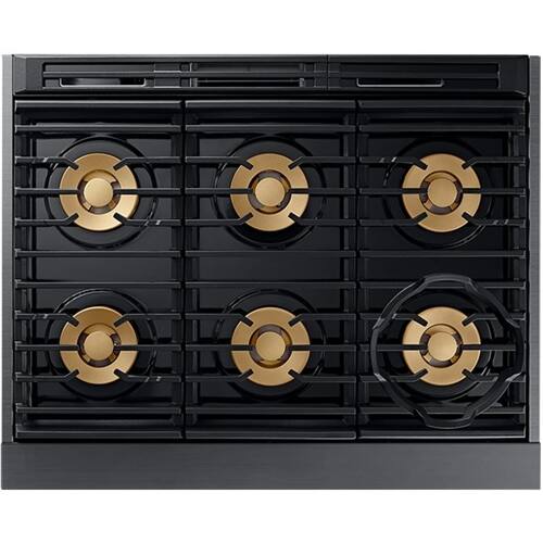 Dacor - 36 in. Wide 6 Burner Contemporary 5.4 Cu. Ft. Self-Cleaning Freestanding Gas Convection Range, LP Convertible - Graphite