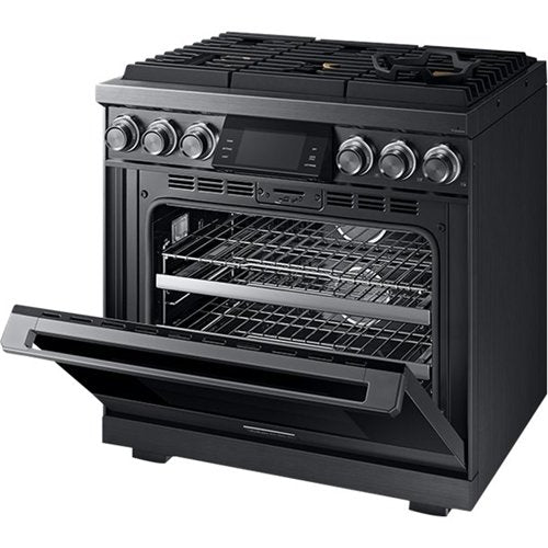 Dacor - 36 in. Wide 6 Burner Contemporary 5.4 Cu. Ft. Self-Cleaning Freestanding Gas Convection Range, LP Convertible - Graphite