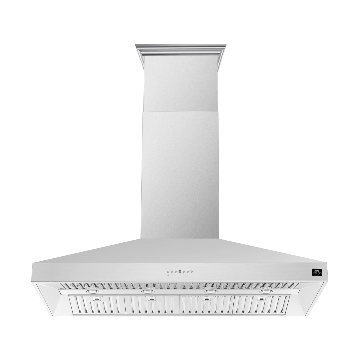 Forno Appliances - 60 inches - Externally Vented - Island Range Hood - Stainless Steel