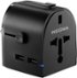 Insignia™ - All-in-One Travel Adapter with 2 USB Ports - Black