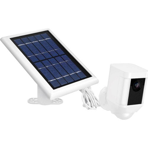 Wasserstein - Solar Panel for Ring Spotlight Cam/Plus/Pro, Battery, Stick Up Cam/Pro, Battery & Outdoor Cam Plus, Battery (2-Pack) - White