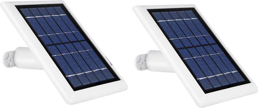 Wasserstein - Solar Panel for Ring Spotlight Cam/Plus/Pro, Battery, Stick Up Cam/Pro, Battery & Outdoor Cam Plus, Battery (2-Pack) - White