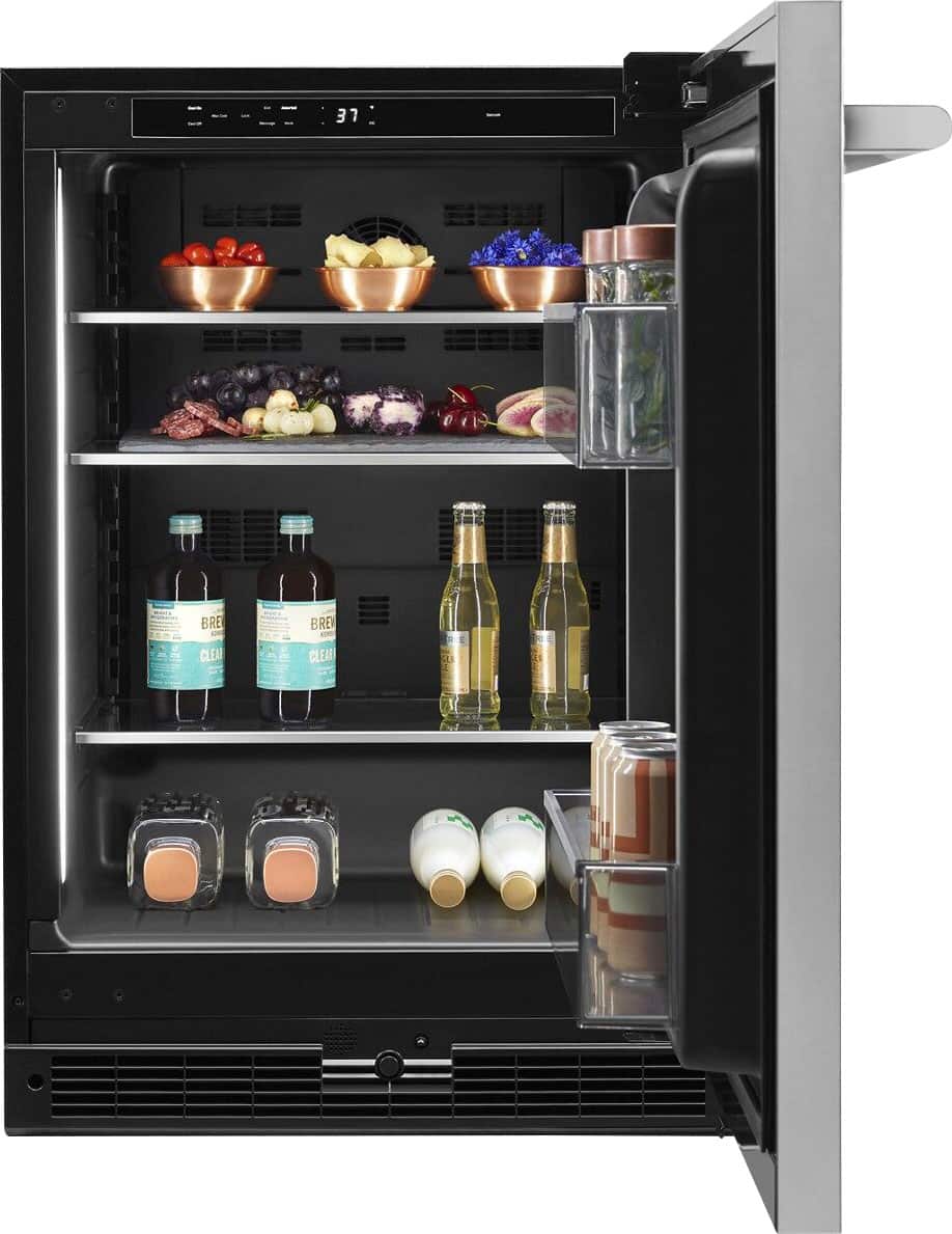 JennAir - 5 Cu. Ft. Built-In Mini Fridge - Stainless Steel