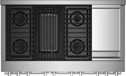 JennAir - 48 in. Wide 4 burner NOIR 6.3 Cu. Ft. Freestanding Double Oven Gas True Convection Range with CustomClean - Floating Black Glass